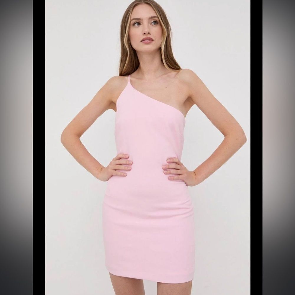 NWT BARDOT LISBET MINI DRESS IN SOFT PINK Large Barbie